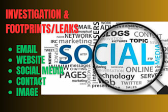 do email, website, social media, image,contact investigation