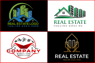design modern real estate mortgage or realtor business logo
