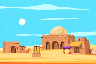 create custom pixel art characters, backgrounds, and game assets
