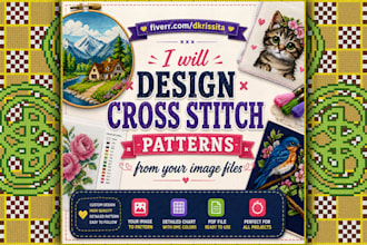 design cross stitch patterns from your image files