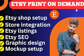 set up etsy print on demand pod store with printify printful gelato