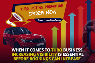 promote your turo listing on x, facebook, pinterest and instagram ads for 5 days