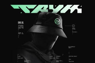 do futuristic minimalist cyberpunk y2k logo for clothing brand