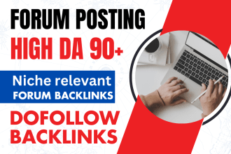 forum posting and dofollow niche relevant forum backlinks