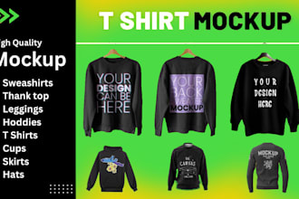 create a professional 2d apparel mockup design
