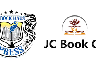 design modern book, publishing logo with express delivery