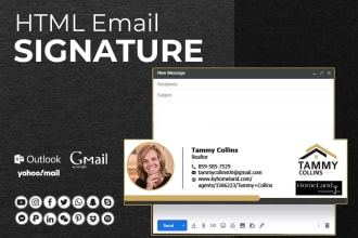 create HTML email signature in 24h