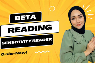 do sensitivity and beta reading of your manuscript