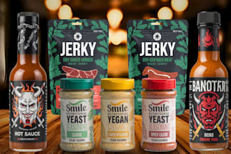 customize label for sauce, spice, seasoning, salsa, rub, dips pepper and food