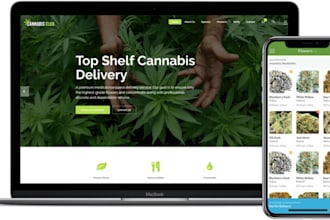 develop cbd, hemp, medical or cannabis delivery website similar to eaze weedmaps