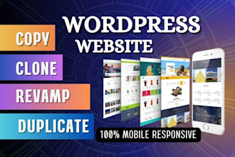 rebuild, copy clone, duplicate or revamp wordpress website using elementor pro