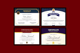 design professional certificate, diploma, award or gift certificate