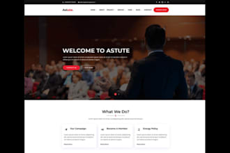 create an engaging political campaign website for elections