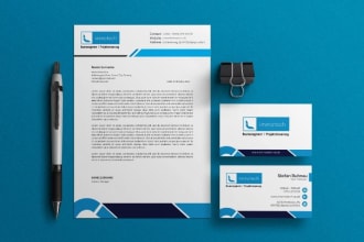 design business card, letterhead, stationery and corporate identity