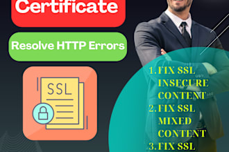 fix https issue or install website ssl certificate