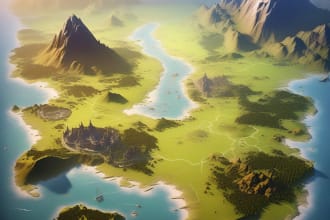 create a high quality fantasy map
