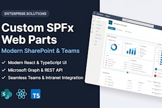 develop custom sharepoint spfx web parts using react and rest API