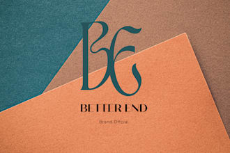 create minimalist typographic monogram logo