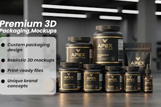 make 3d product mockup and bottle box photoshop mockup
