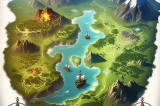 make a custom fantasy map for your book, game, rig