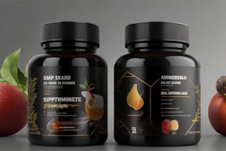 do creative hemp, supplement label, product packaging design