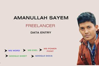 do data entry, data collection, email collection, ect