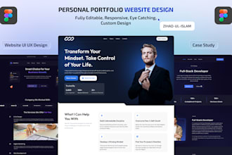design modern personal portfolio website UI UX in figma