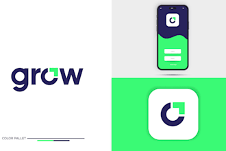 design modern saas,startup, startup, and app logo