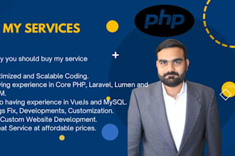 be your expert PHP laravel developer for full stack web applications
