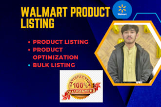 do walmart product listing and optimization