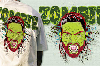 do illustration, anime, cartoon and custom t shirt designs