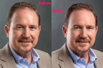 do professional headshot retouching and photo editing