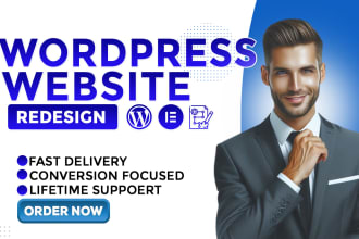 design, redesign, build, rebuild, clone, edit, fix or revamp wordpress website