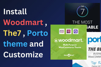 woodmart theme, porto theme, and the7 theme expert