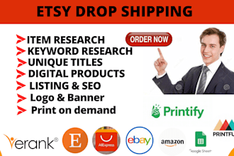 upload top selling products on esty drop shipping store