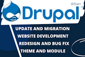 develop a drupal website, update or fix the errors
