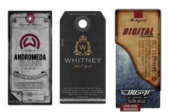 team label designs for jackets and clothing