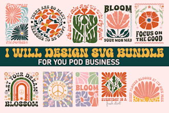 create groovy hippie 70s retro vintage western designs for tshirts
