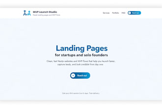 build a nextjs landing page and mvp flow