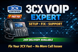 set up, configure and support your 3cx voip system professionally