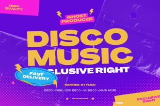 produce a groovy retro disco, nu disco or funk track