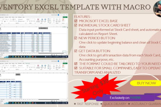 create inventory excel template with macro