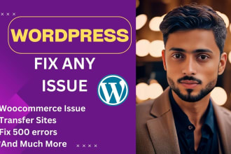 help you with wordpress issues bug critical errors, elemanter pro