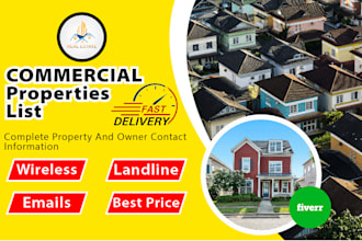 provide real estate commercial property leads with skip tracing