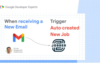 automated add a new job on jobber when receiving new email as a work order