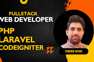 develop PHP laravel, codeigniter fullstack website