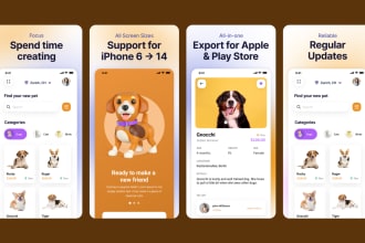design screenshots for the app store and play store