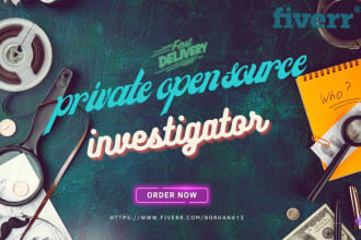 be your background checker, detective, private investigator and osint expert