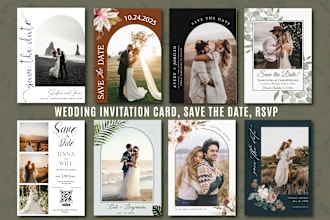 wedding invitation card, save the date, rsvp 12hrs design