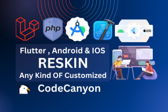 reskin rebrand any codecanyon flutter app android ios app